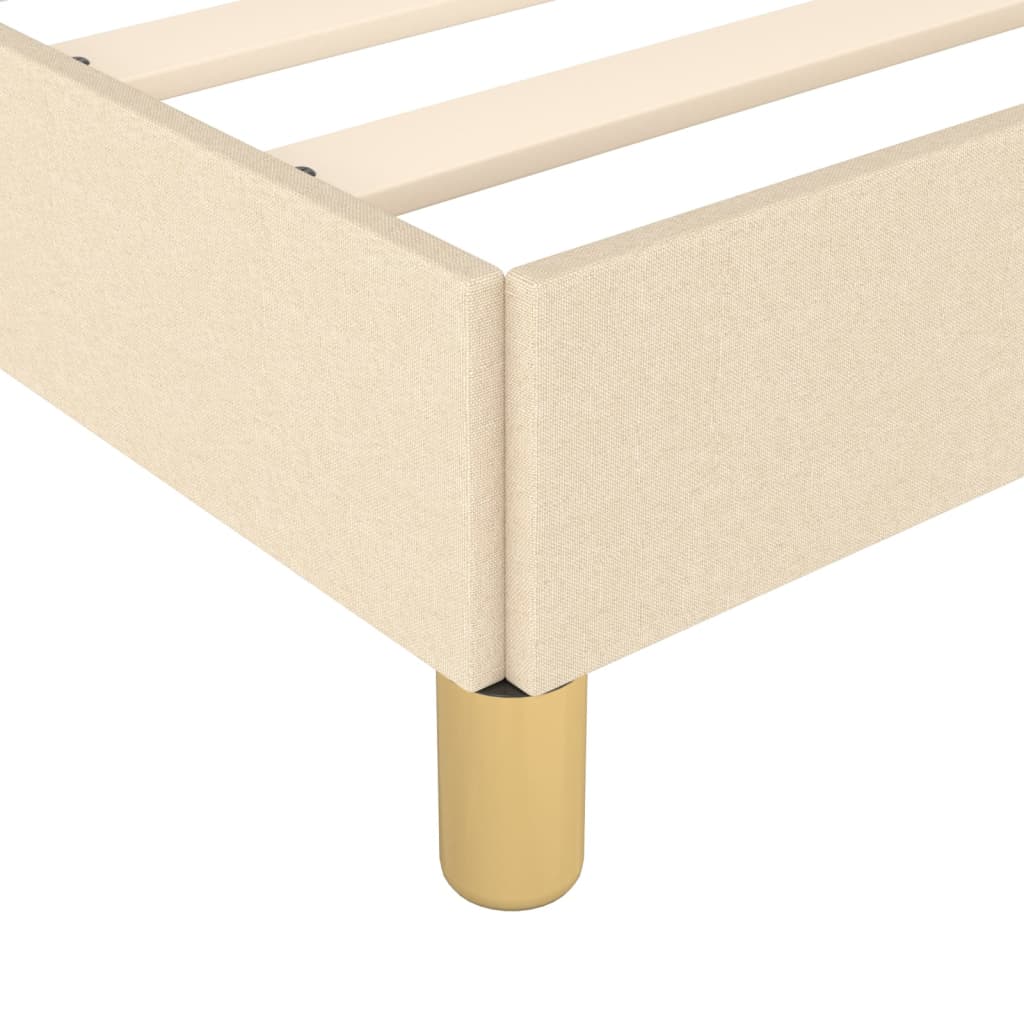 vidaXL Cadre de lit sans matelas crème 180x200 cm tissu