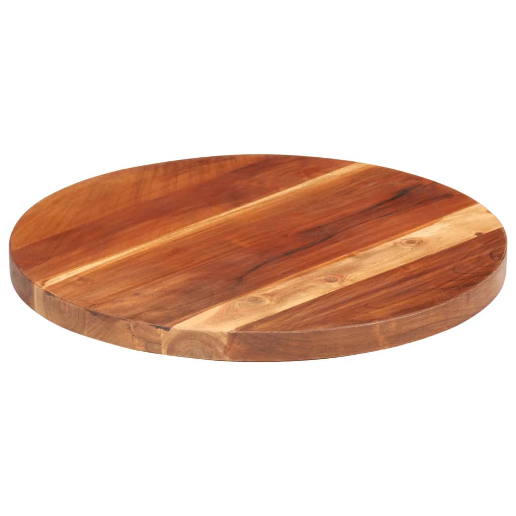 vidaXL Dessus de table bois massif d'acacia rond 25-27 mm 40 cm