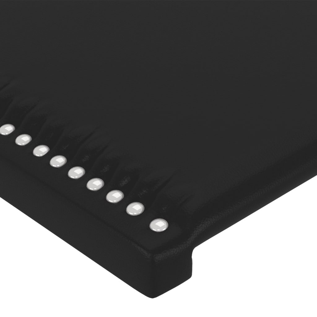 vidaXL Tête de lit à LED Noir 183x16x118/128 cm Similicuir