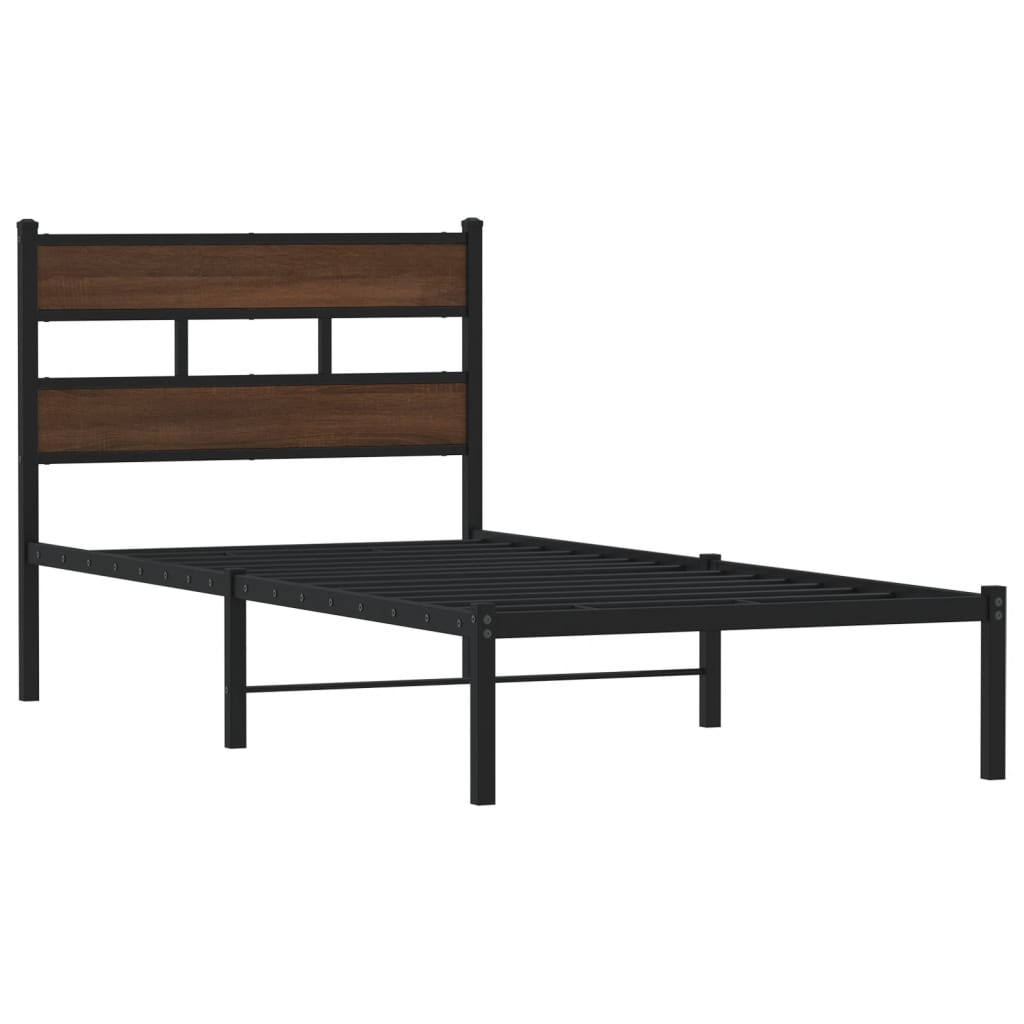 vidaXL Cadre de lit sans matelas avec tête de lit 107x203 cm