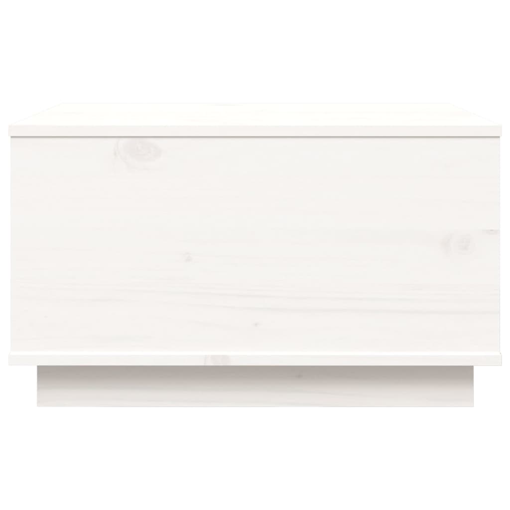 vidaXL Table basse Blanc 60x50x35 cm Bois massif de pin