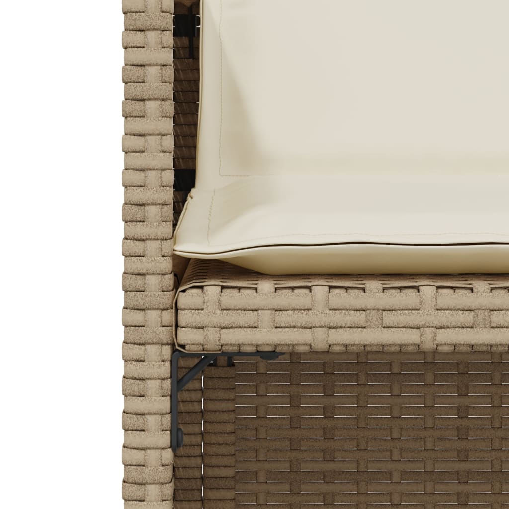 vidaXL Ensemble de bistro 3 pcs avec coussins beige résine tressée