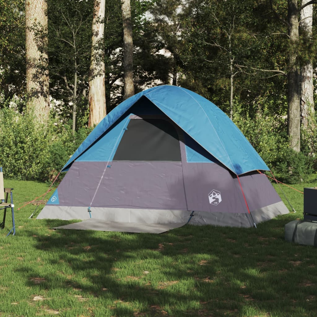 vidaXL Tente de camping à dôme 2 personnes bleu imperméable