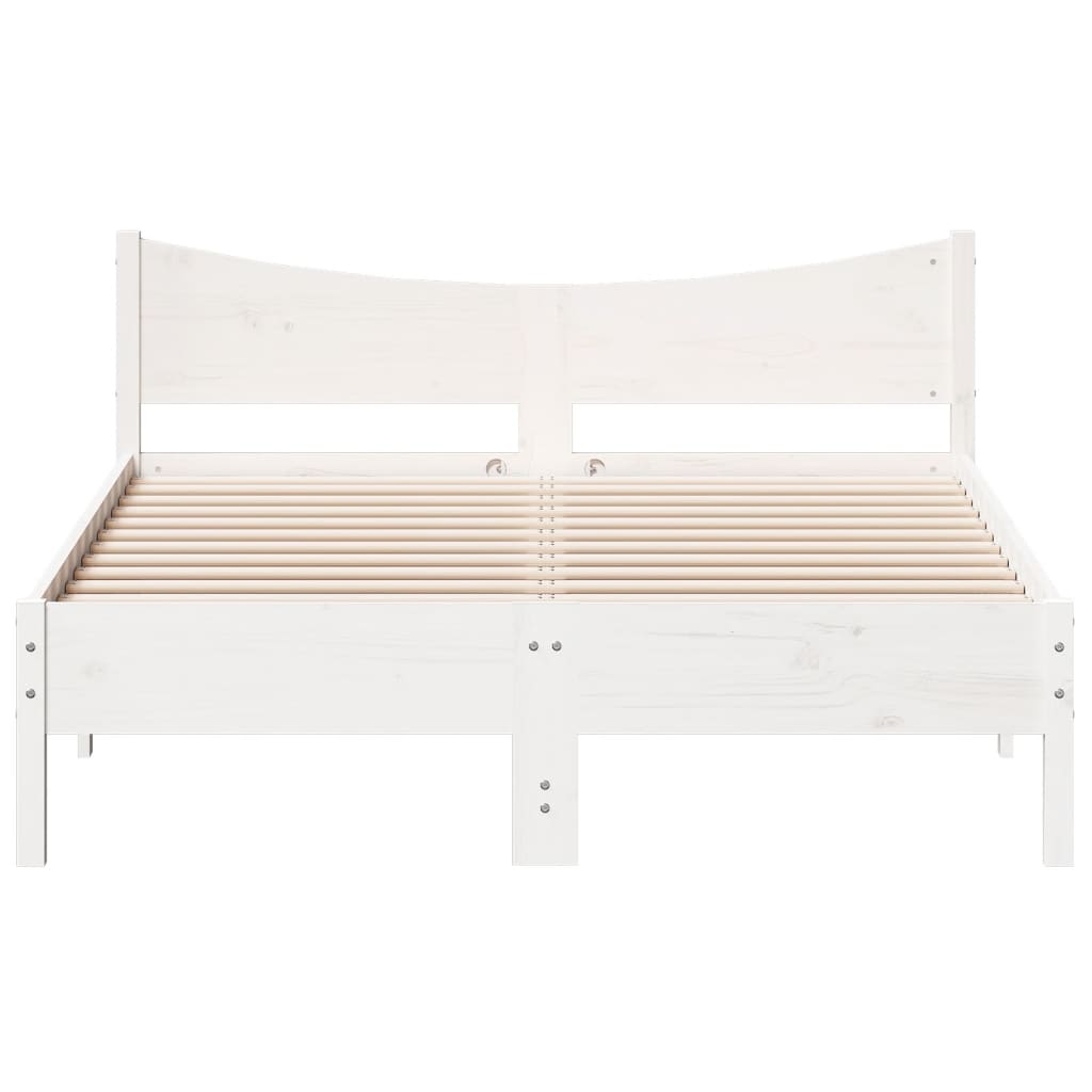 vidaXL Cadre de lit sans matelas blanc 120x190 cm bois de pin massif