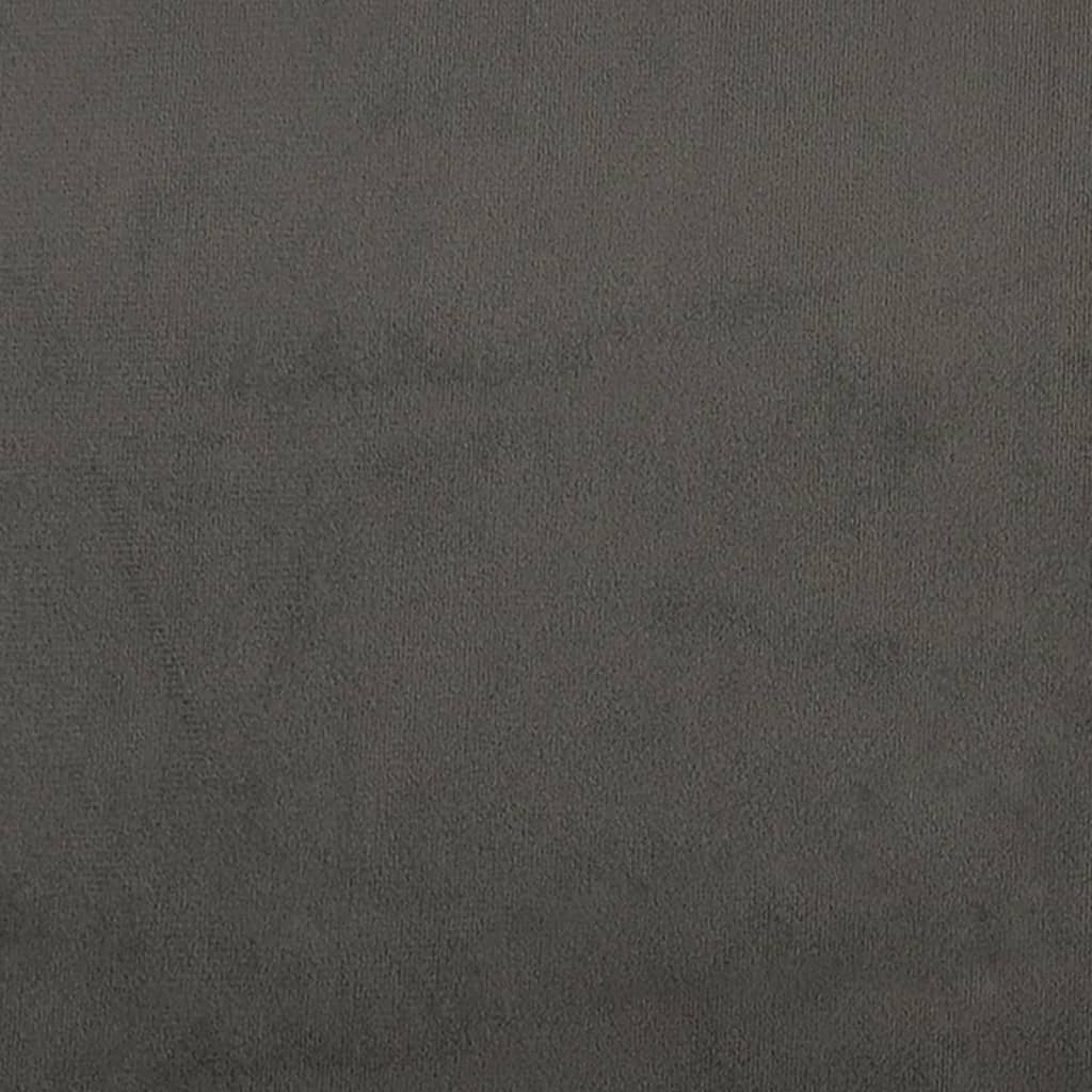 vidaXL Cadre de lit gris foncé 120x190 cm velours