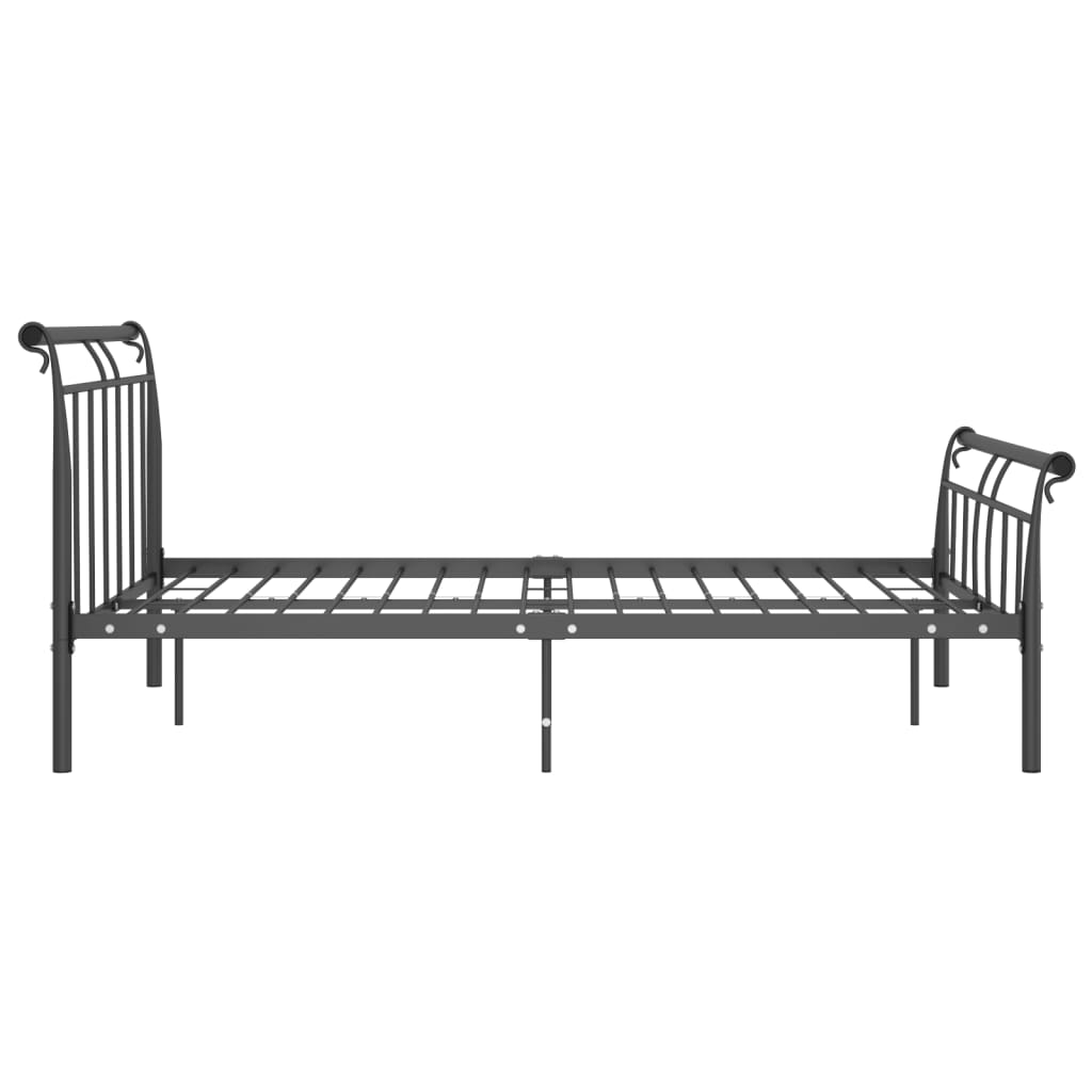 vidaXL Cadre de lit sans matelas noir métal 140x200 cm