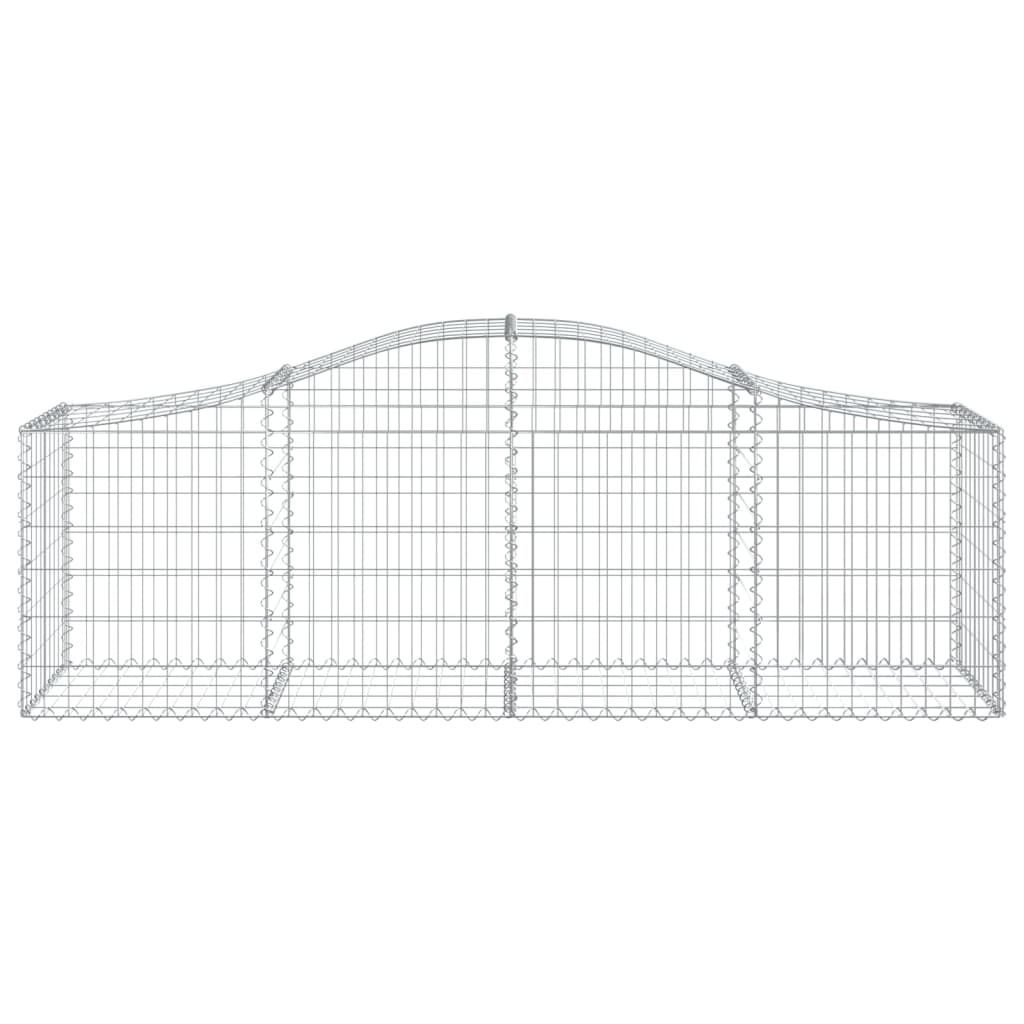 vidaXL Paniers à gabions arqués 9 pcs 200x50x60/80 cm Fer galvanisé