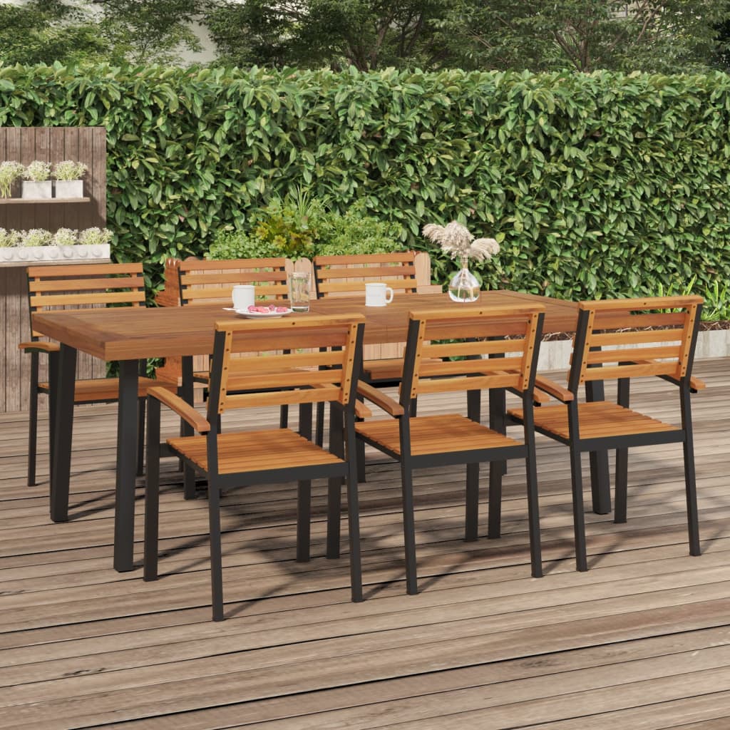 vidaXL Table de jardin 200x100x75 cm bois d'acacia solide