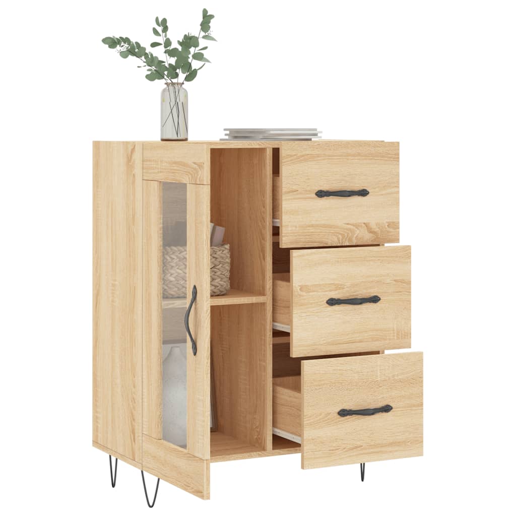 vidaXL Buffet chêne sonoma 69,5x34x90 cm bois d'ingénierie