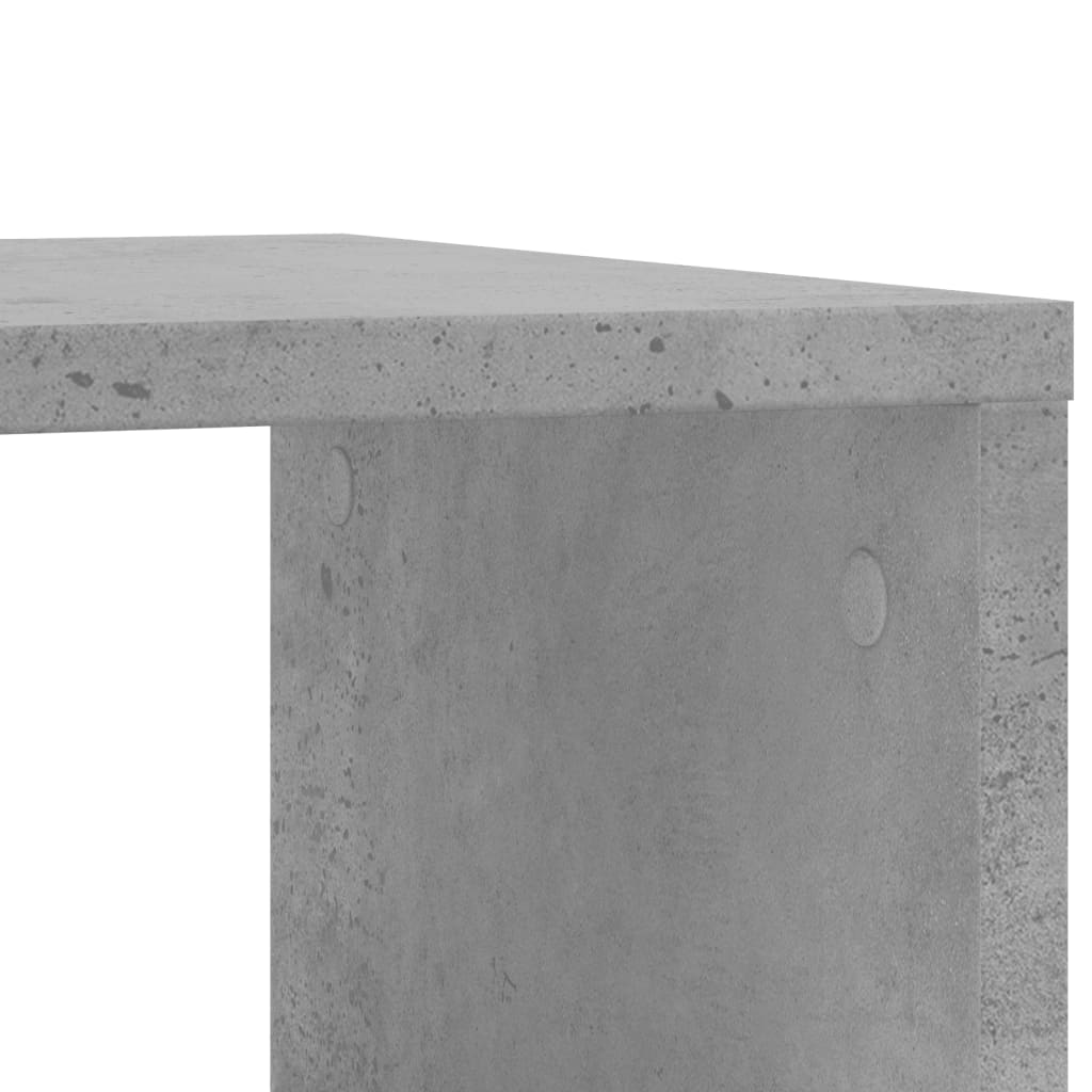 vidaXL Table d'appoint avec roues gris béton bois d'ingénierie