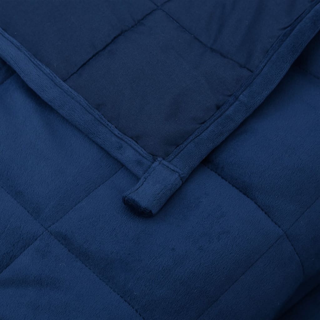 vidaXL Couverture lestée Bleu 155x220 cm 11 kg Tissu