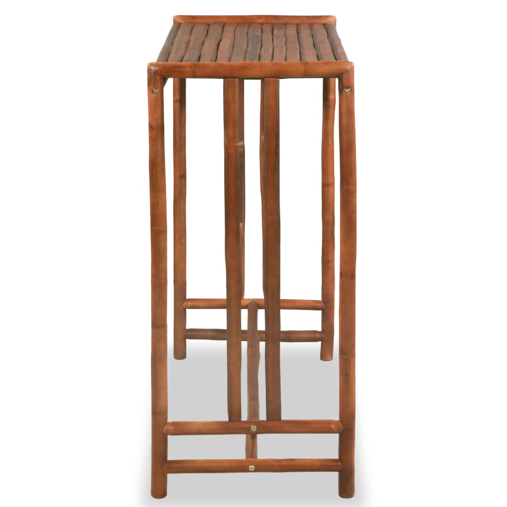 vidaXL Table de bar Bambou 100 x 45 x 100 cm Marron