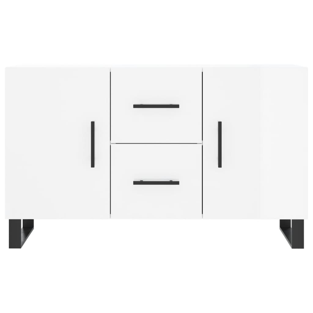 vidaXL Buffet blanc brillant 100x36x60 cm bois d'ingénierie