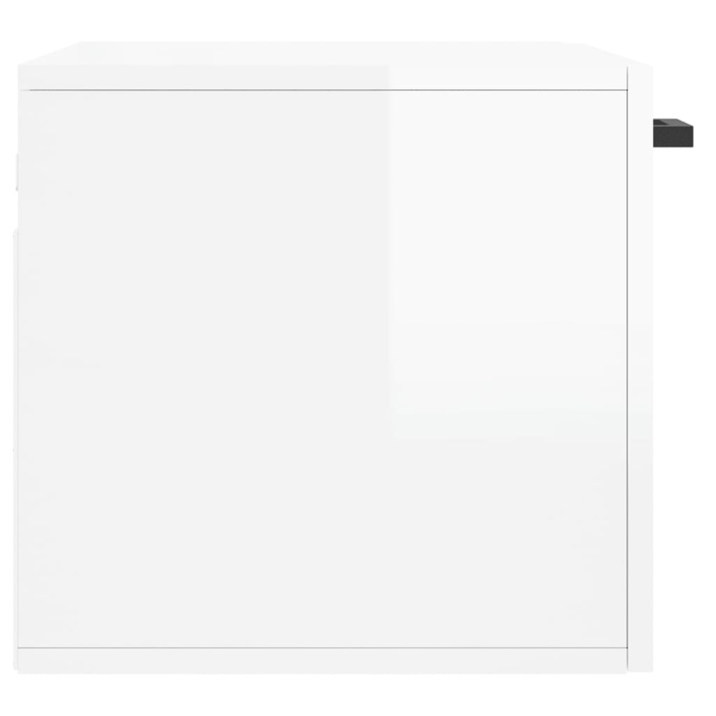 vidaXL Armoire murale Blanc brillant 60x36,5x35 cm Bois d'ingénierie