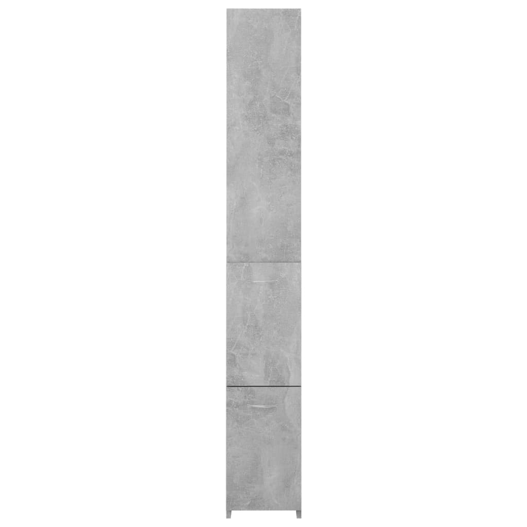 vidaXL Armoire de bain gris béton 25x26,5x170 cm bois d'ingénierie