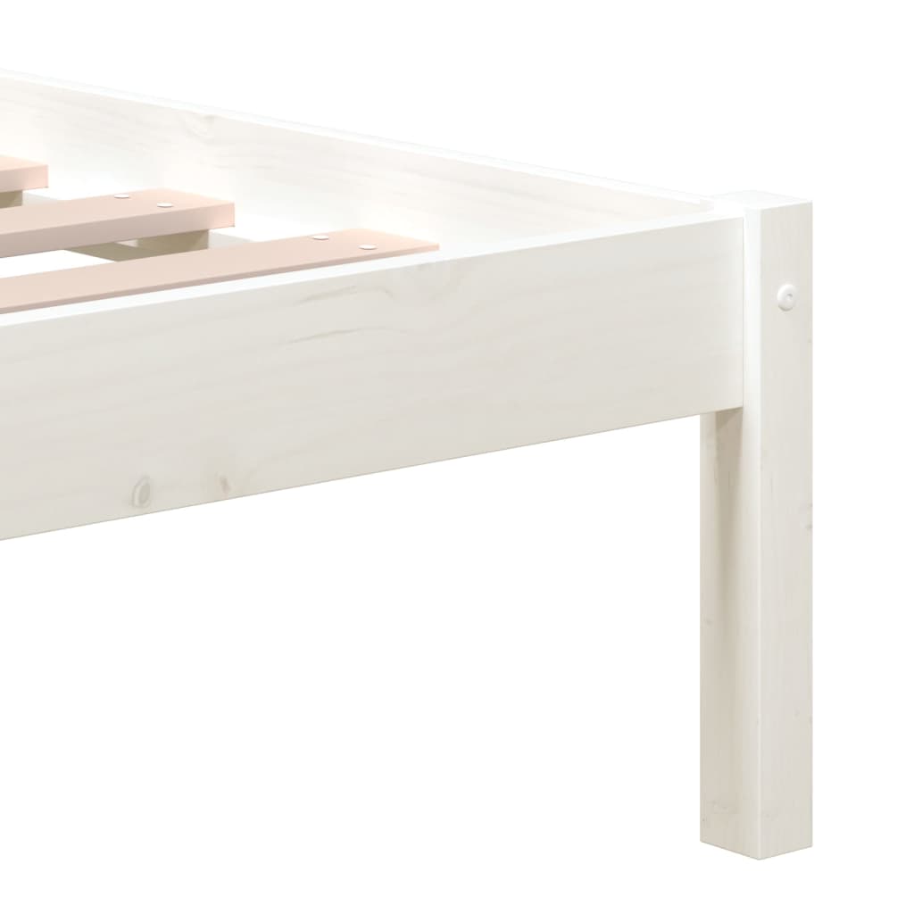 vidaXL Cadre de lit Blanc Bois de pin massif 200x200 cm