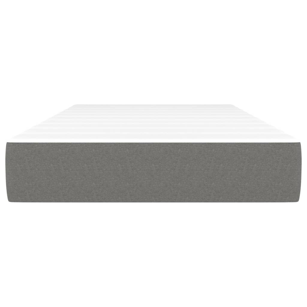 vidaXL Matelas de lit à ressorts ensachés Gris foncé 90x190x20cm Tissu