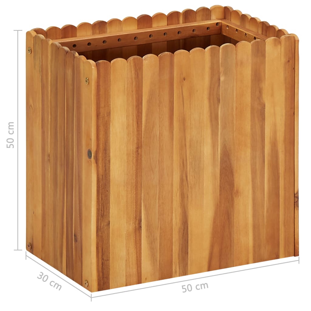 vidaXL Lit surélevé de jardin 50x30x50 cm Bois massif d'acacia