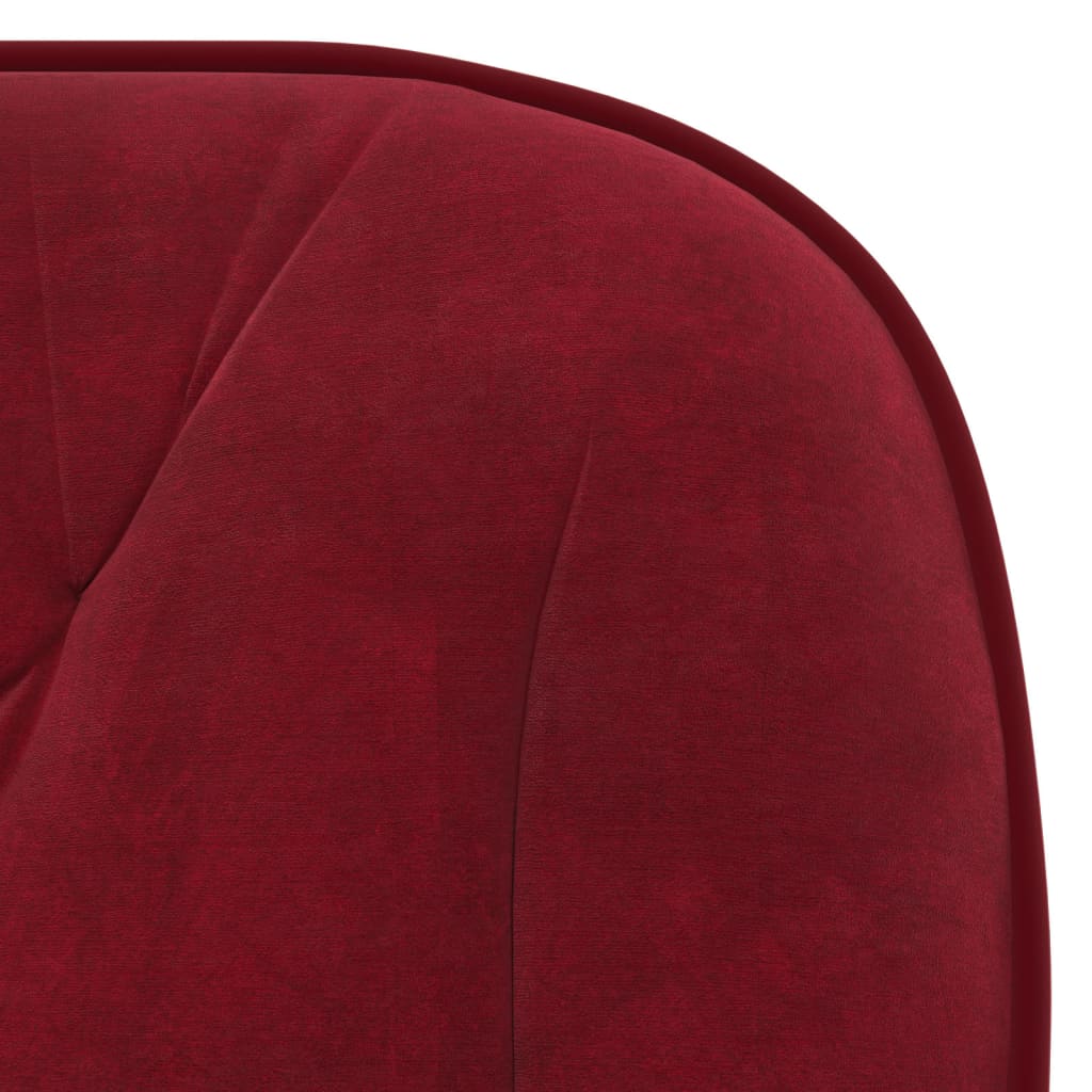 vidaXL Chaise pivotante de bureau Rouge bordeaux Velours