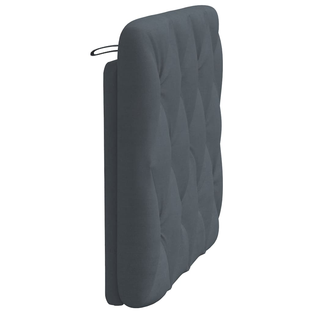 vidaXL Coussin de tête de lit gris foncé 80 cm velours