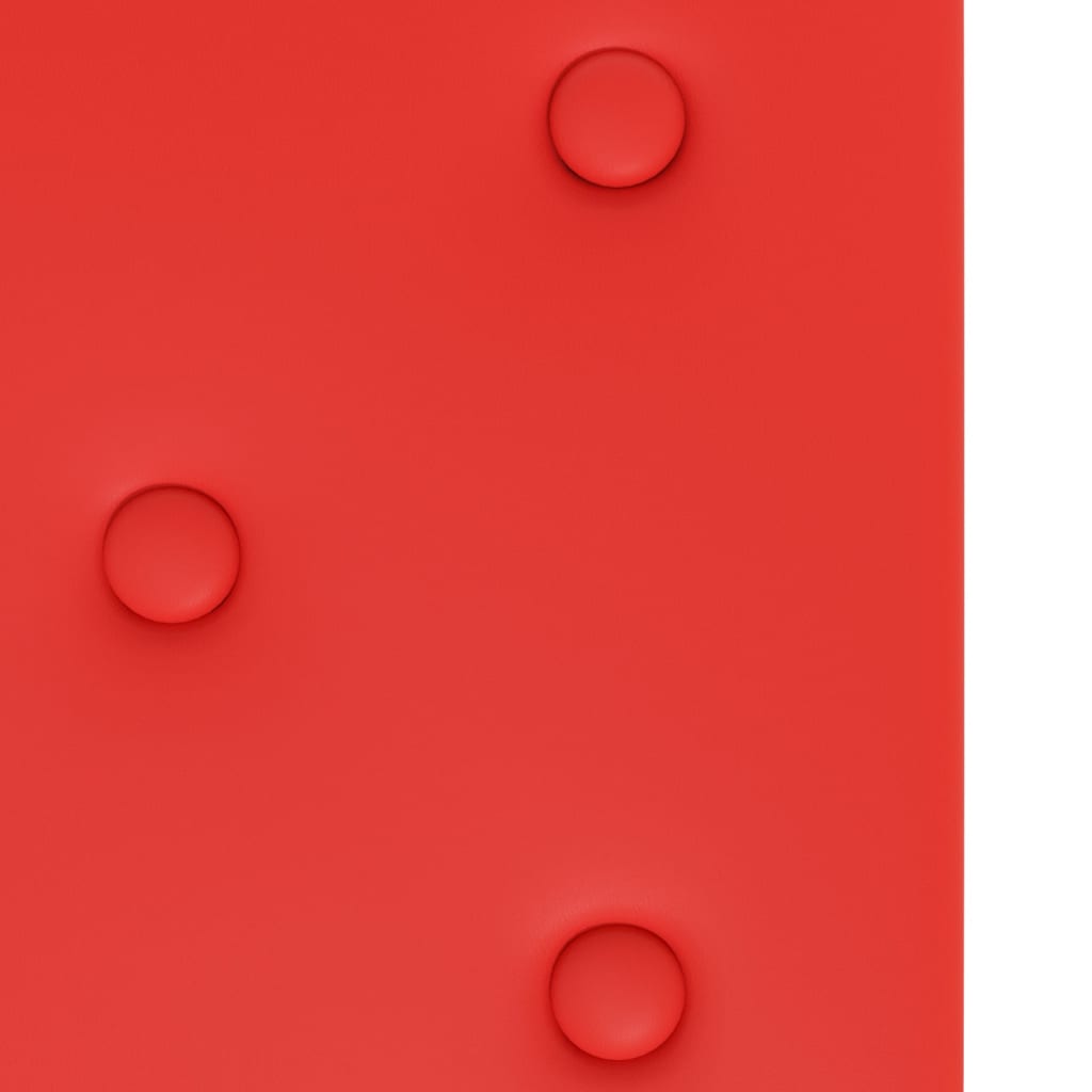 vidaXL Panneaux muraux 12 pcs Rouge 60x30 cm Similicuir 2,16 m²