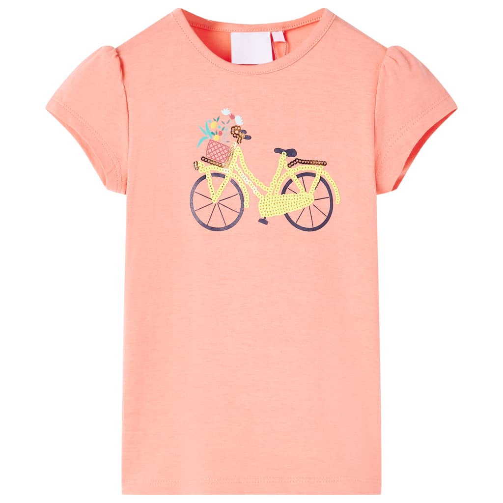 T-shirt pour enfants corail néon 104