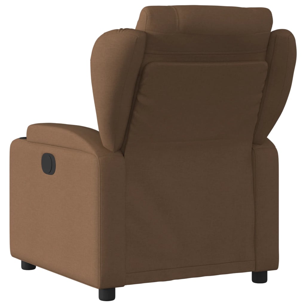 vidaXL Fauteuil inclinable Marron Tissu