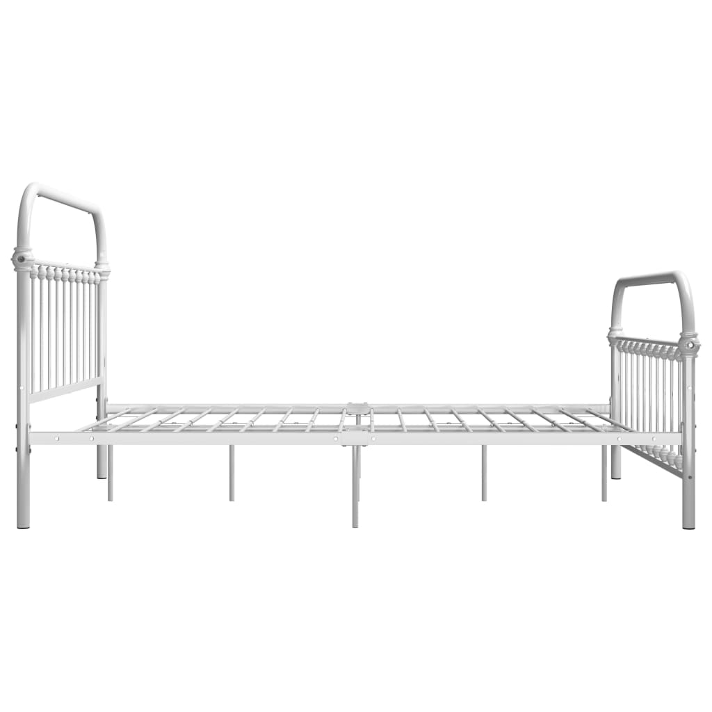 vidaXL Cadre de lit sans matelas blanc métal 120x200 cm