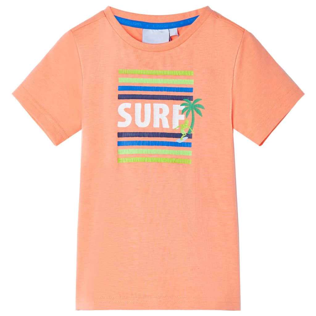 T-shirt pour enfants orange néon 92