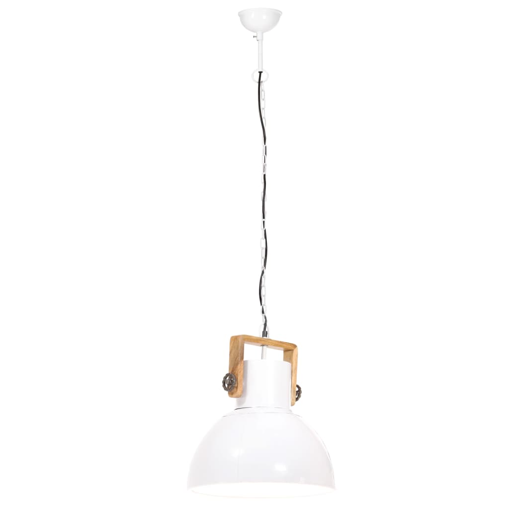 vidaXL Lampe suspendue industrielle 25 W Blanc Rond 40 cm E27