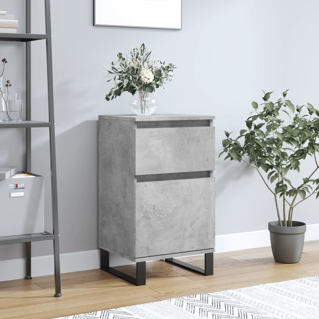 vidaXL Buffet gris béton 40x35x70 cm bois d'ingénierie