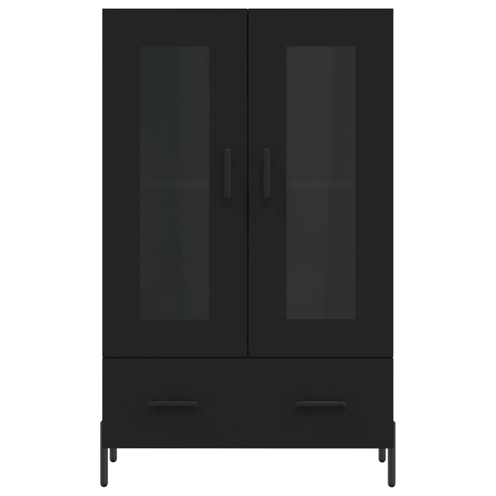 vidaXL Buffet haut noir 69,5x31x115 cm bois d'ingénierie