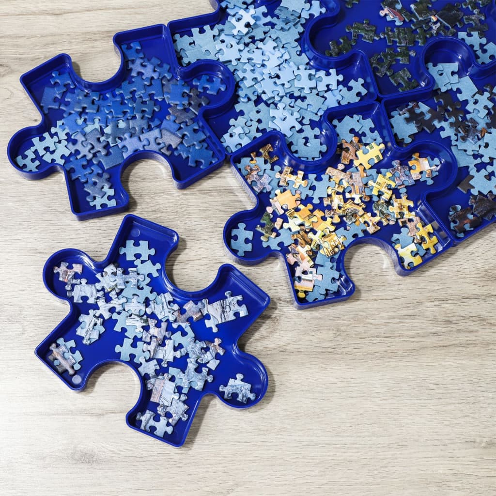 HI Plateau de tri de puzzle 21,5 cm bleu