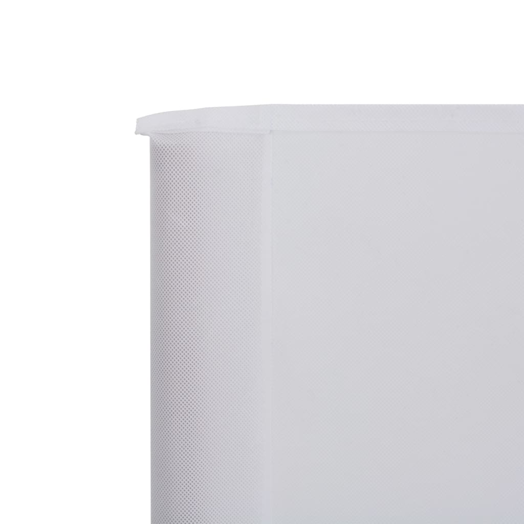 vidaXL Paravent 9 panneaux Tissu 1200 x 80 cm Blanc sable