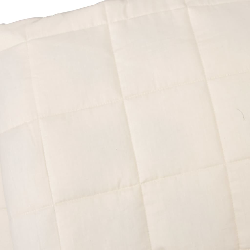 vidaXL Couverture lestée Crème clair 200x230 cm 13 kg Tissu
