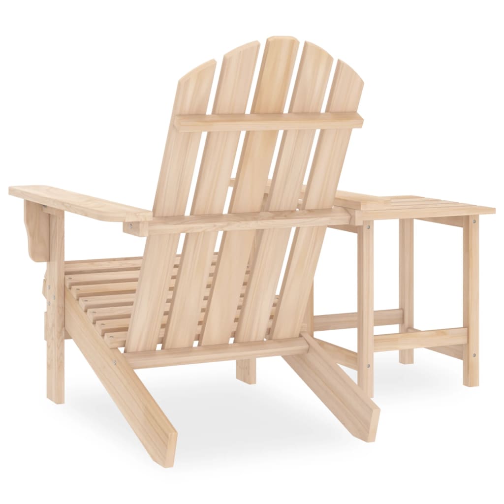 vidaXL Chaise de jardin Adirondack avec table Bois de sapin massif