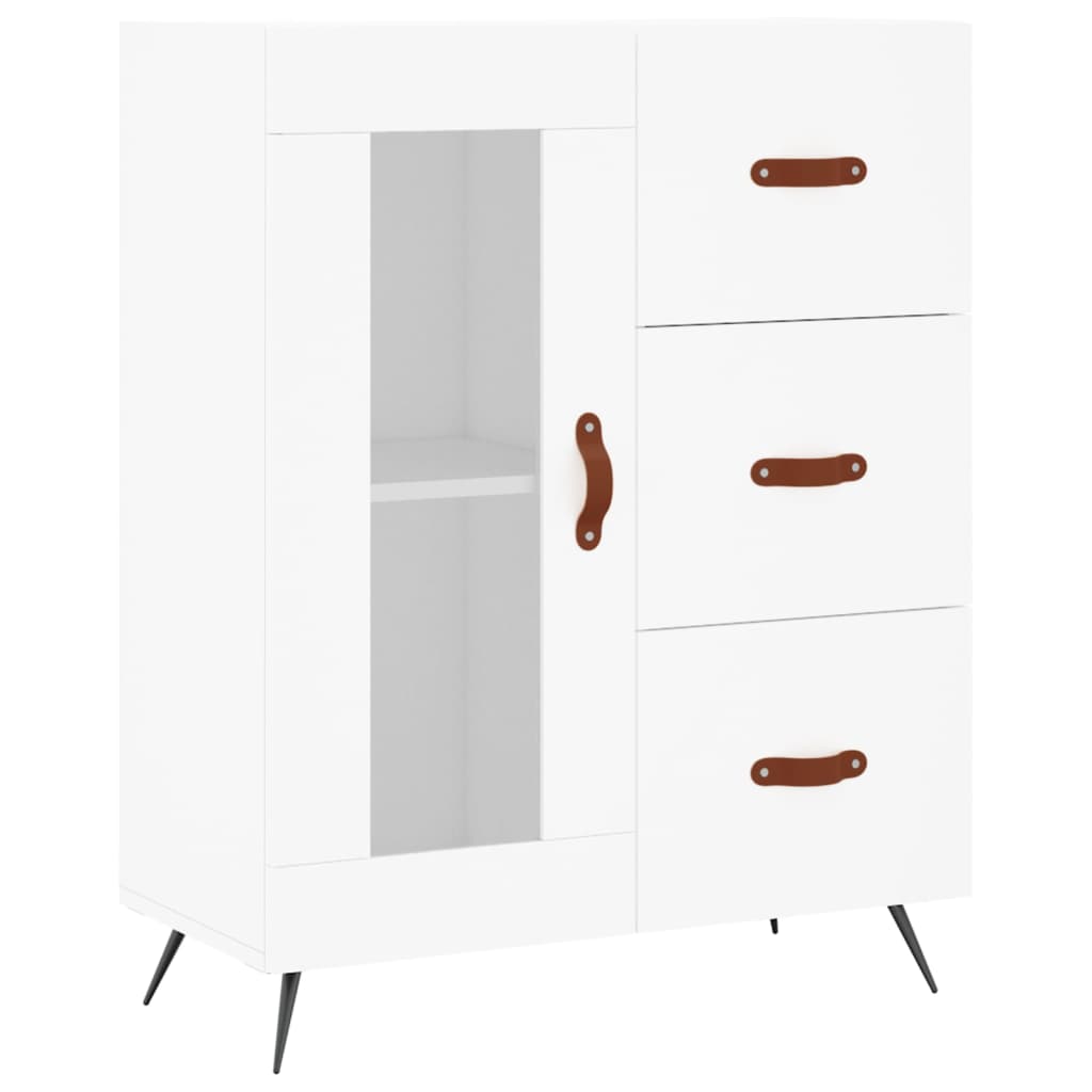 vidaXL Buffet haut Blanc 69,5x34x180 cm Bois d'ingénierie