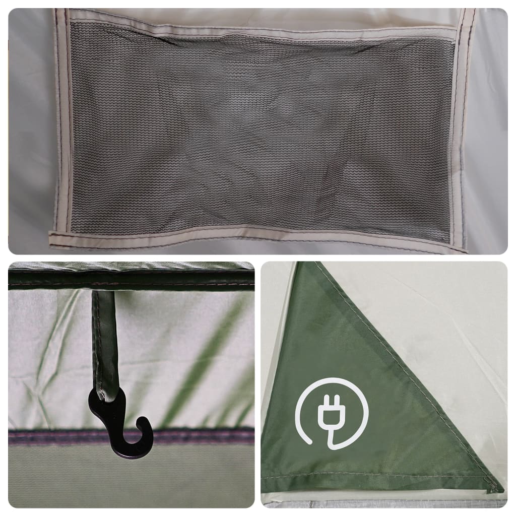 vidaXL Tente de camping de cabine 5 personnes vert imperméable