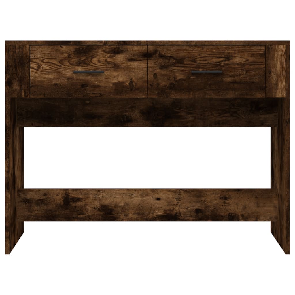 vidaXL Table console Chêne fumé 100x39x75 cm Bois d'ingénierie