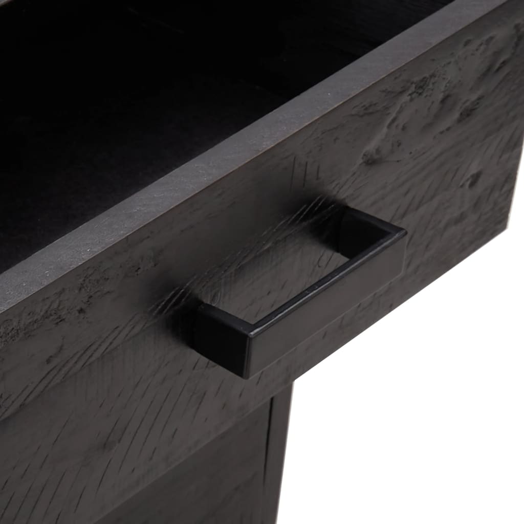 vidaXL Table de chevet Noir 40x30x55 cm Bois de pin massif