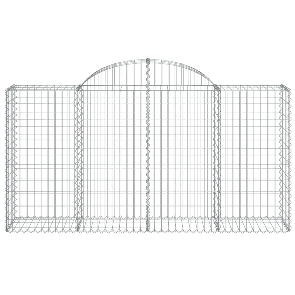 vidaXL Paniers à gabions arqués 6 pcs 200x50x100/120 cm fer galvanisé