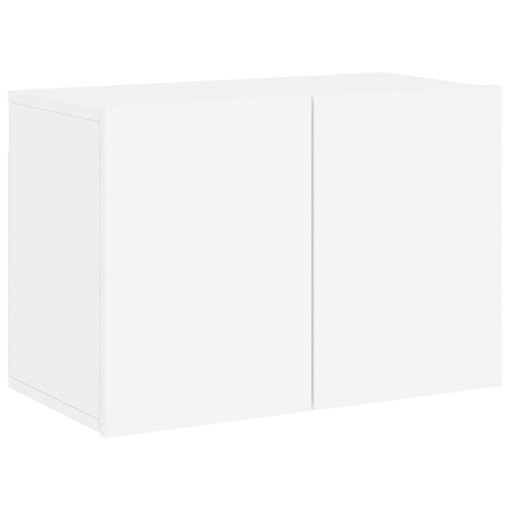 vidaXL Unités murales TV 5 pcs blanc bois d'ingénierie