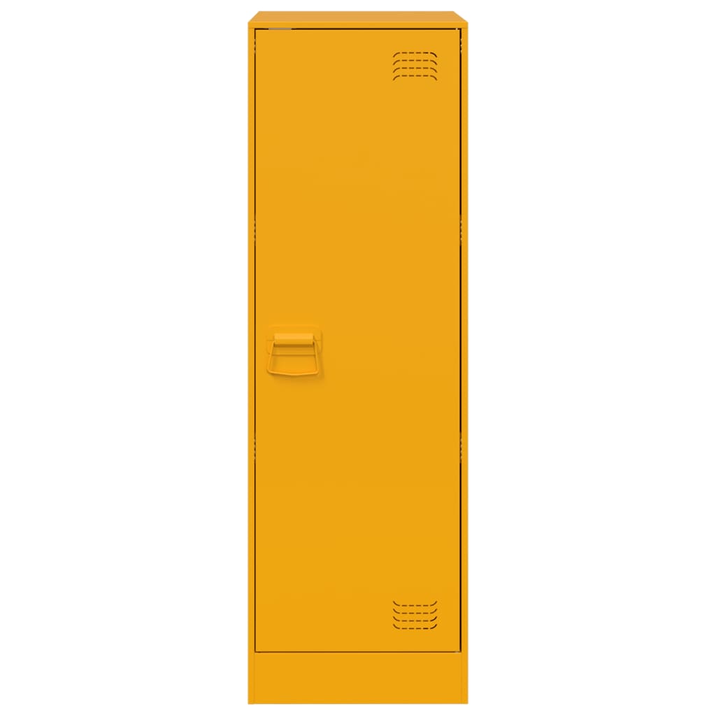 vidaXL Buffet jaune moutarde 34,5x39x107 cm acier