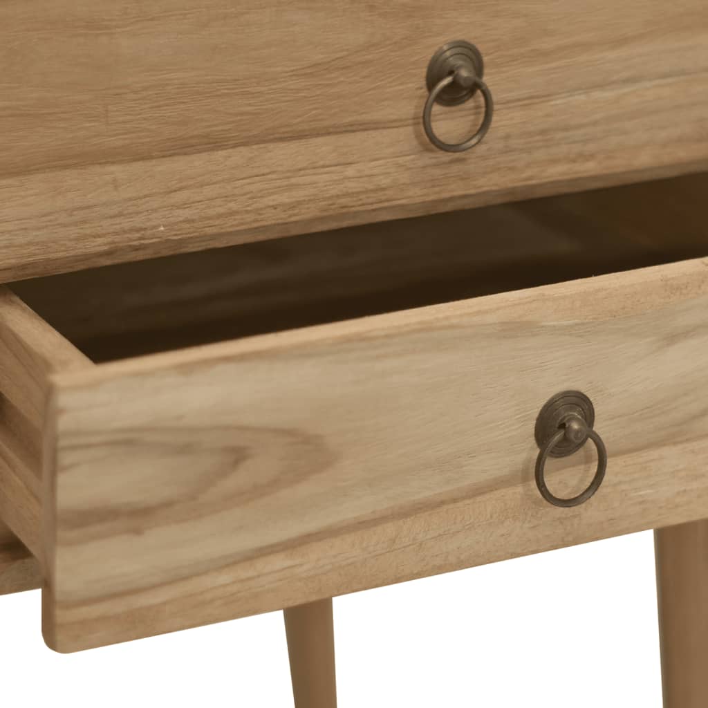 vidaXL Bureau avec 2 tiroirs 110x52x75 cm Bois de teck solide