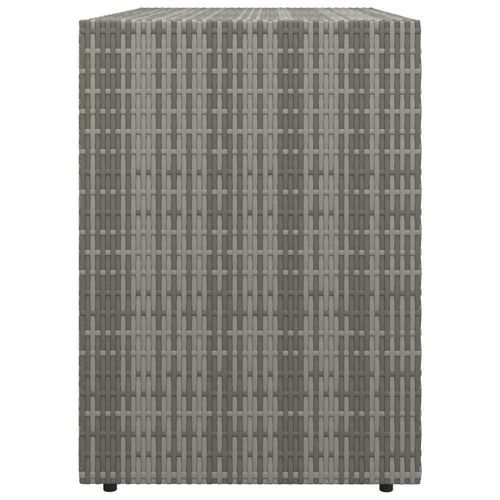 vidaXL Armoire de rangement jardin Gris 100x55,5x80 cm Résine tressée