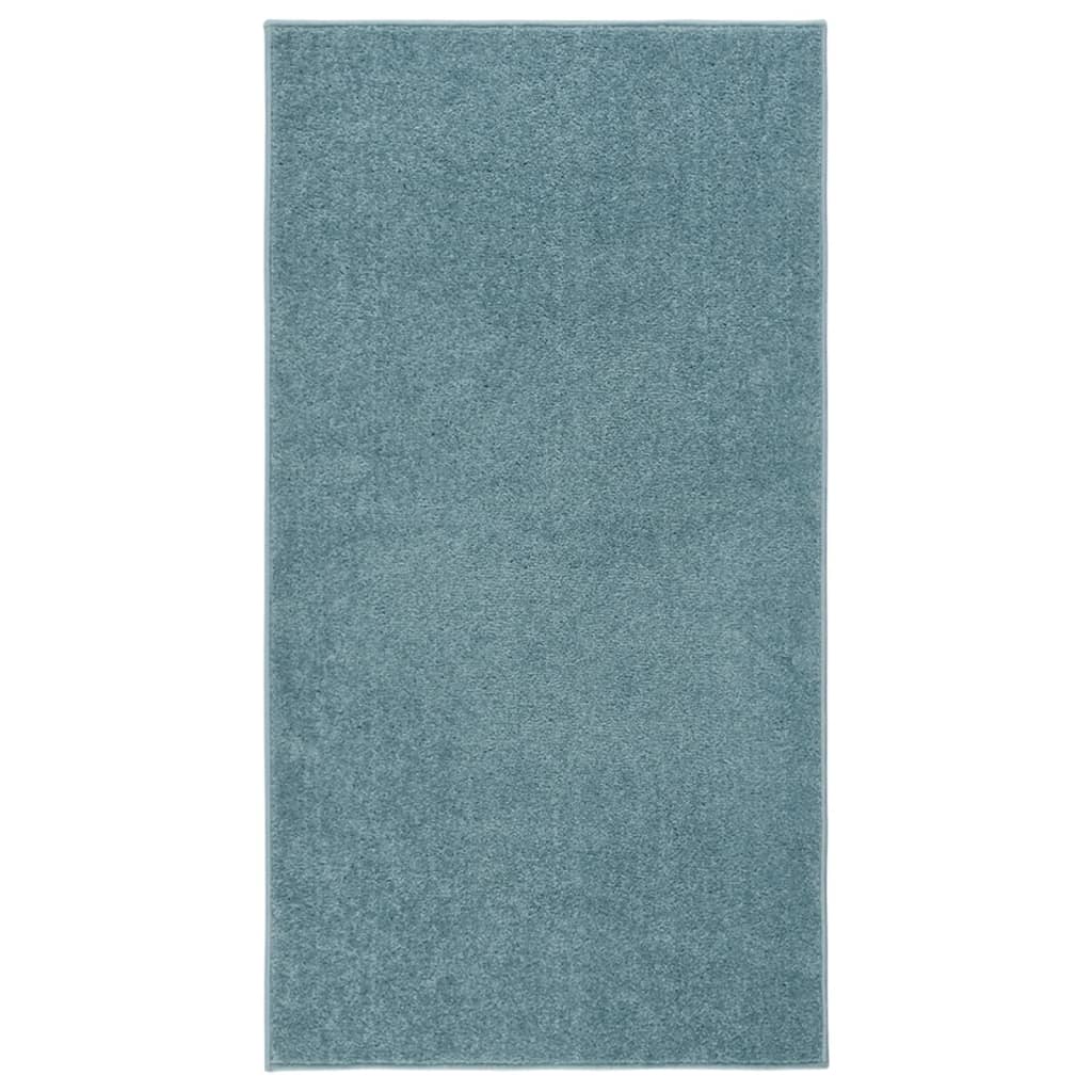 vidaXL Tapis à poils courts 80x150 cm Bleu