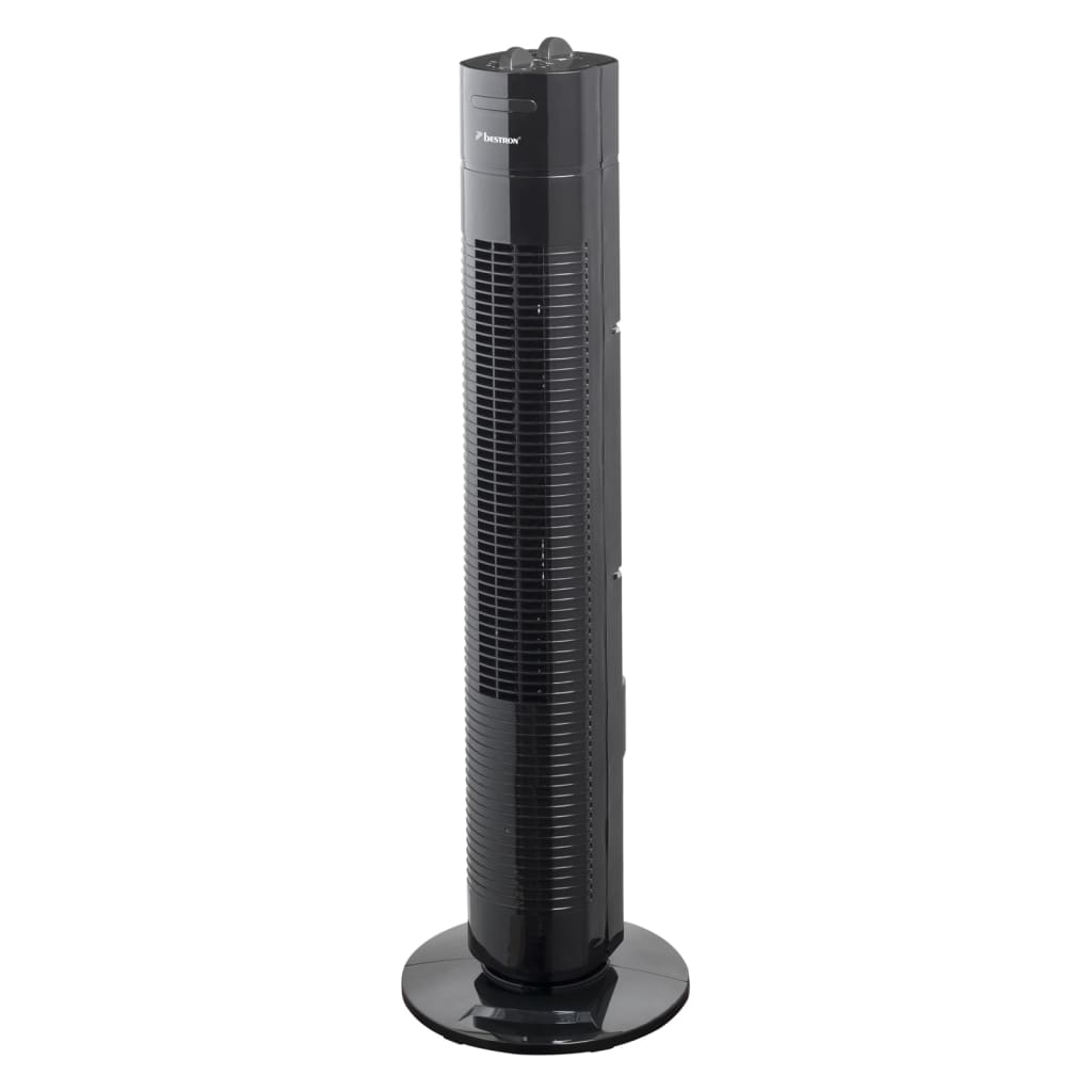 Ventilateur colonne noir avec minuterie 75 cm 50 W Bestron AFT760Z