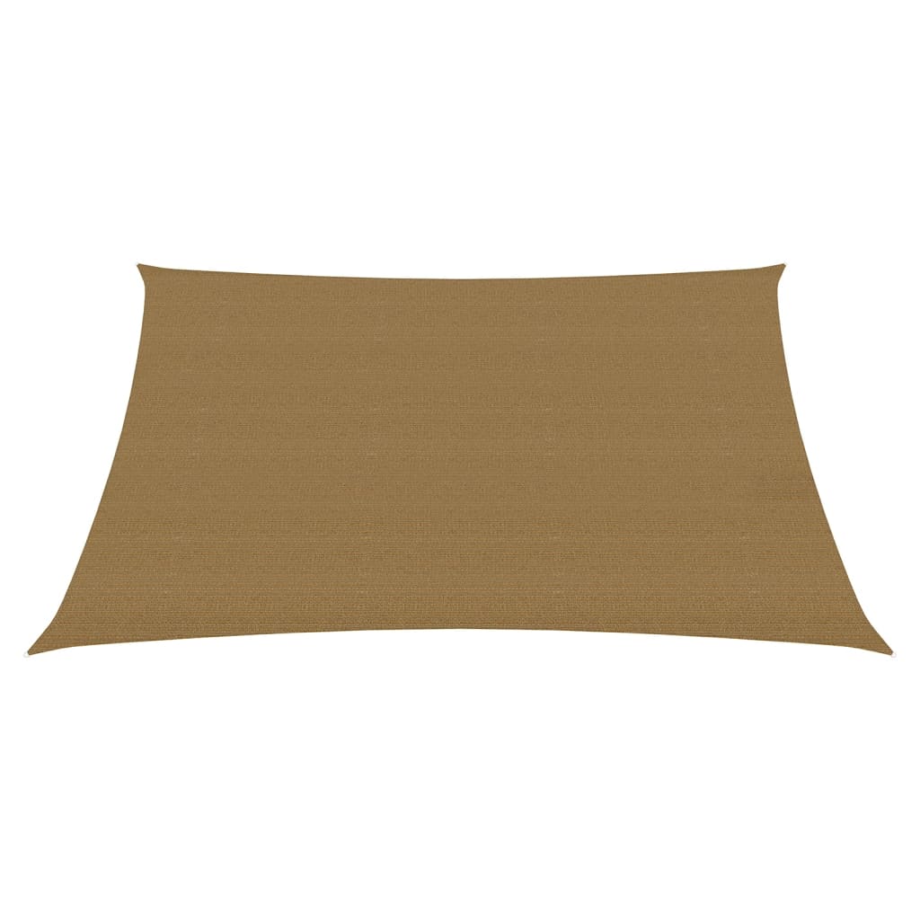 vidaXL Voile d'ombrage 160 g/m² Taupe 2x2,5 m PEHD