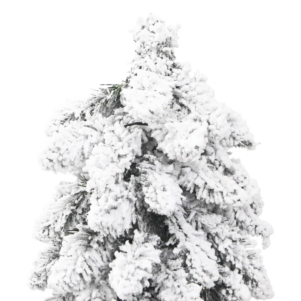 vidaXL Sapin de Noël artificiel pré-éclairé avec 130 LED/neige floquée
