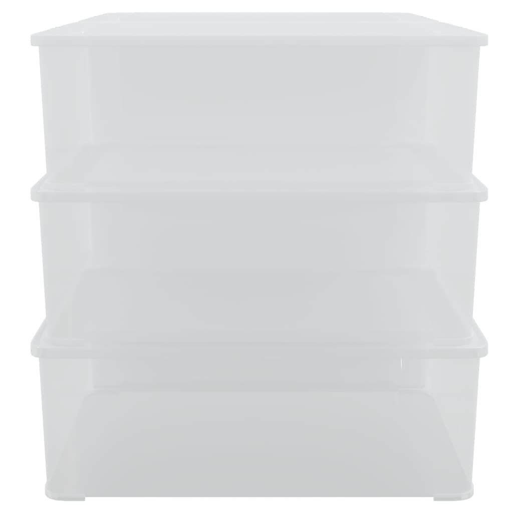 vidaXL Boîtes de rangement en plastique 6 pcs 5 L empilables